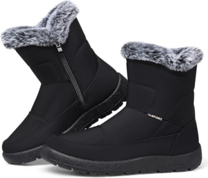 Women's Winter Snow Boots: Waterproof Fur-Lined Ankle Booties | All-Day Warmth Anti-Slip (SIZE 10)