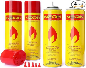 Combo Torch light with Neon Universal Gas Lighter Refill 10.14 Oz
